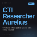 CTI Researcher, Aurelius AI skill by KissMySkills, cover