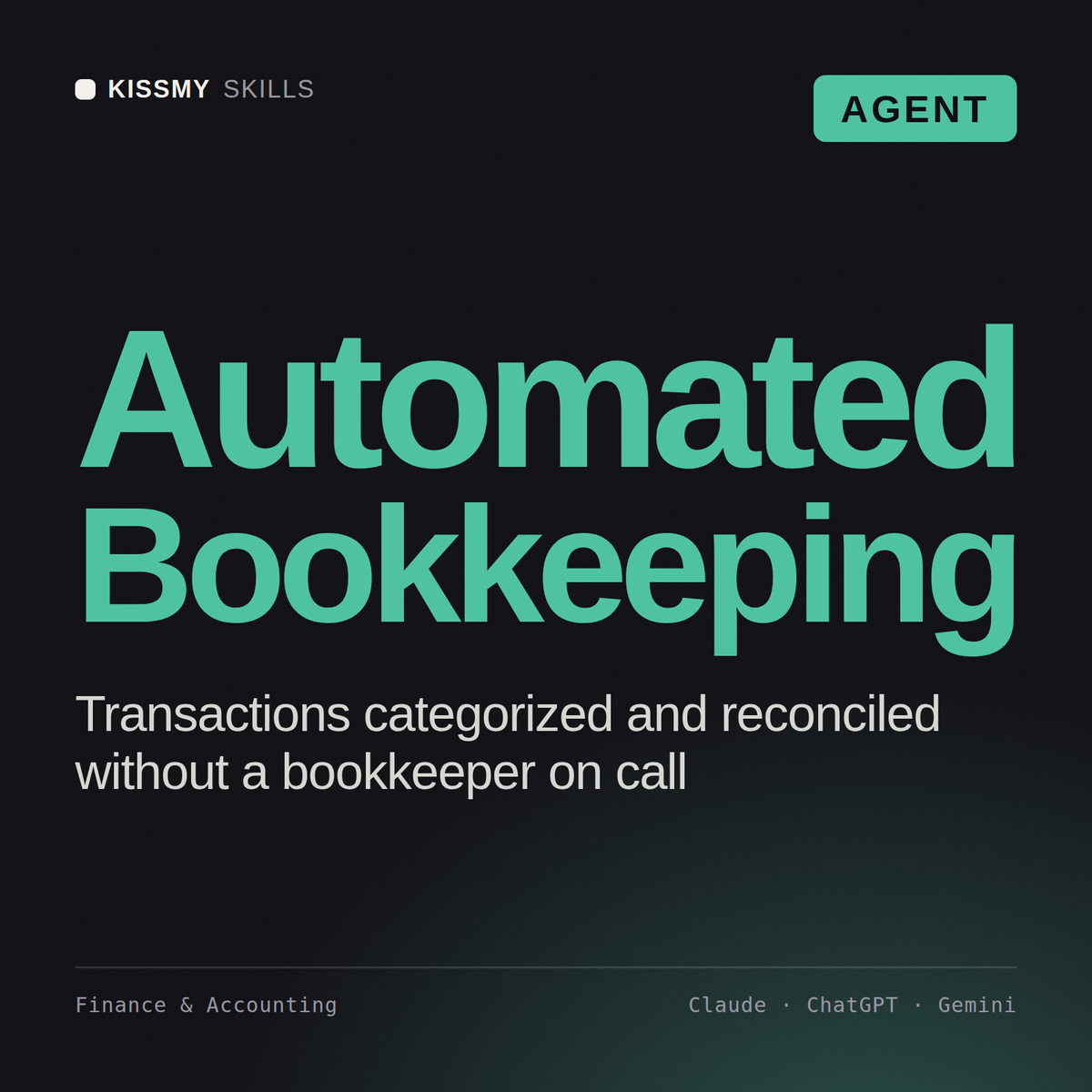 Automated Bookkeeping AI agent by KissMySkills, cover