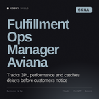 Fulfillment Ops Manager, Aviana AI skill by KissMySkills, cover