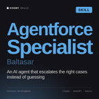 Agentforce Specialist, Baltasar AI skill by KissMySkills, cover