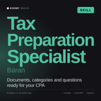 Tax Preparation Specialist, Baran AI skill by KissMySkills, cover
