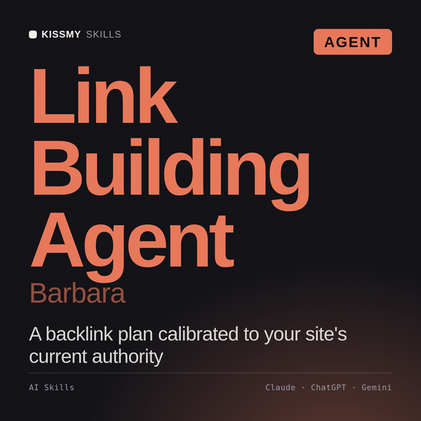 Link Building Agent, Barbara AI agent by KissMySkills, cover