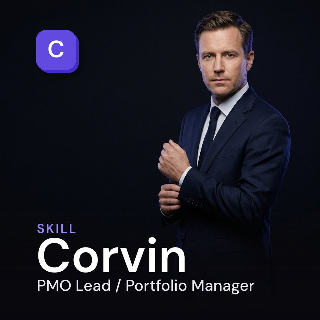 Corvin — PMO Lead / Portfolio Manager AI Skill