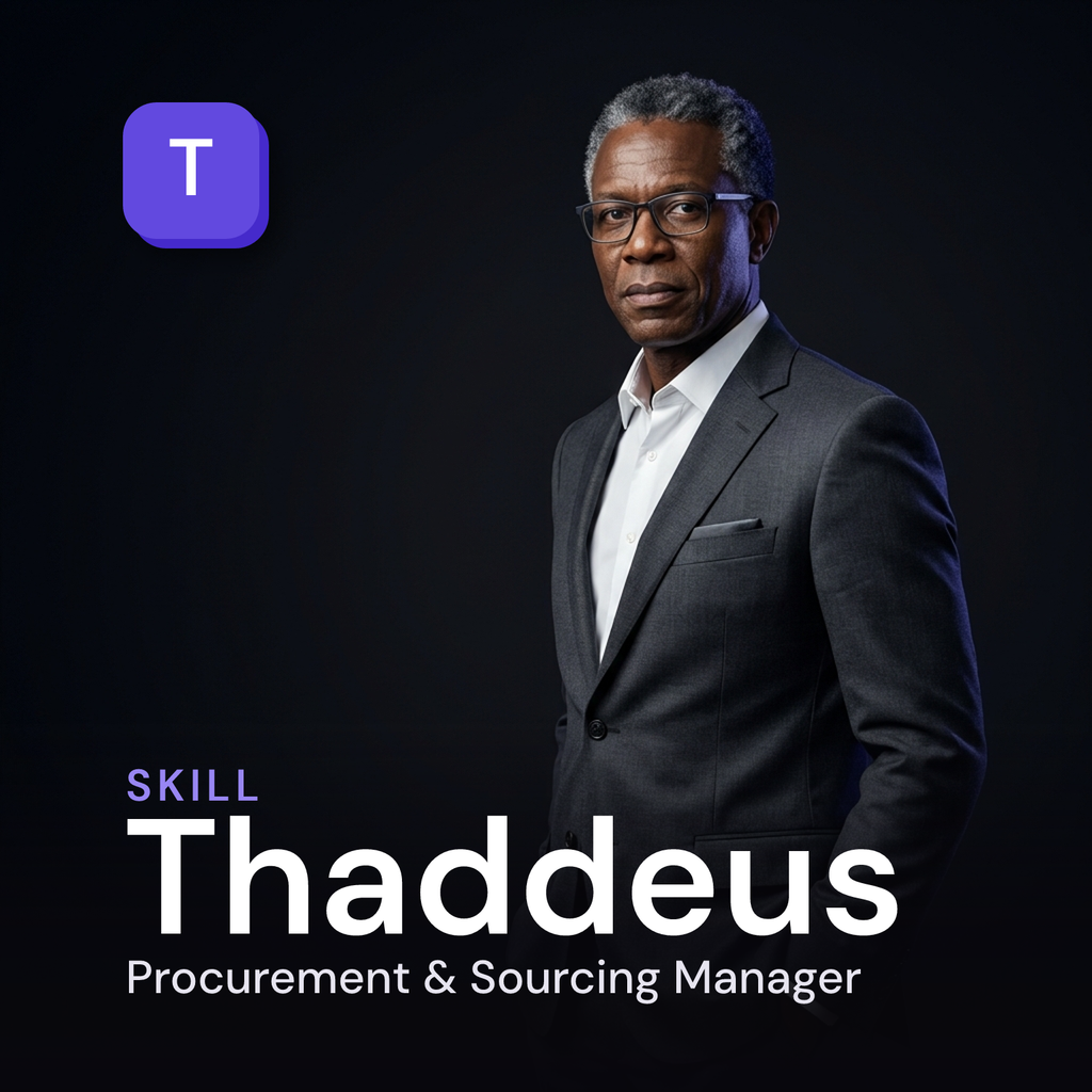Thaddeus — Procurement & Sourcing Manager AI Skill