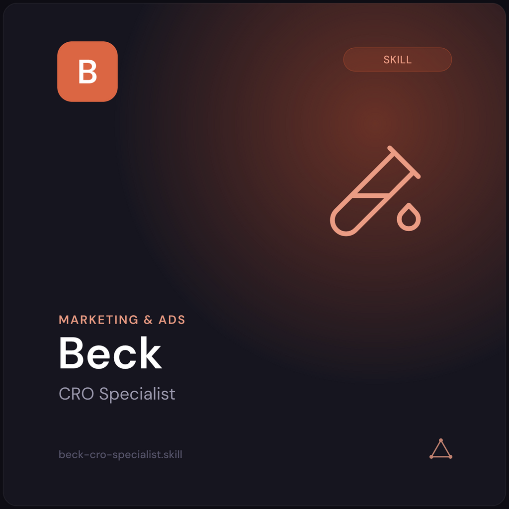 Beck — CRO Specialist AI Skill preview 3