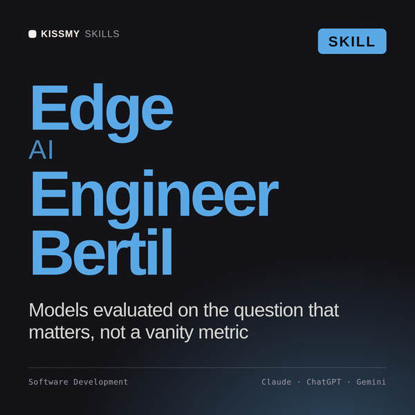 Edge AI Engineer, Bertil AI skill by KissMySkills, cover