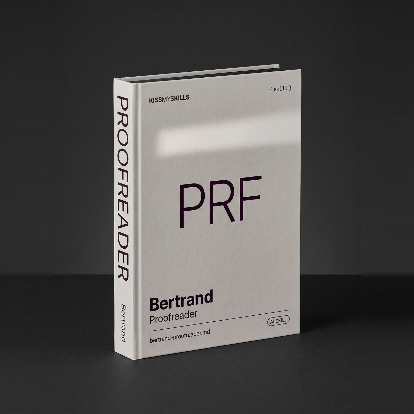 Bertrand - Proofreader Claude skill by KissMySkills, hardcover volume cover