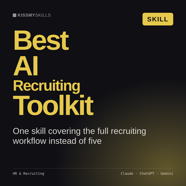 Best AI Recruiting Toolkit AI skill by KissMySkills, cover