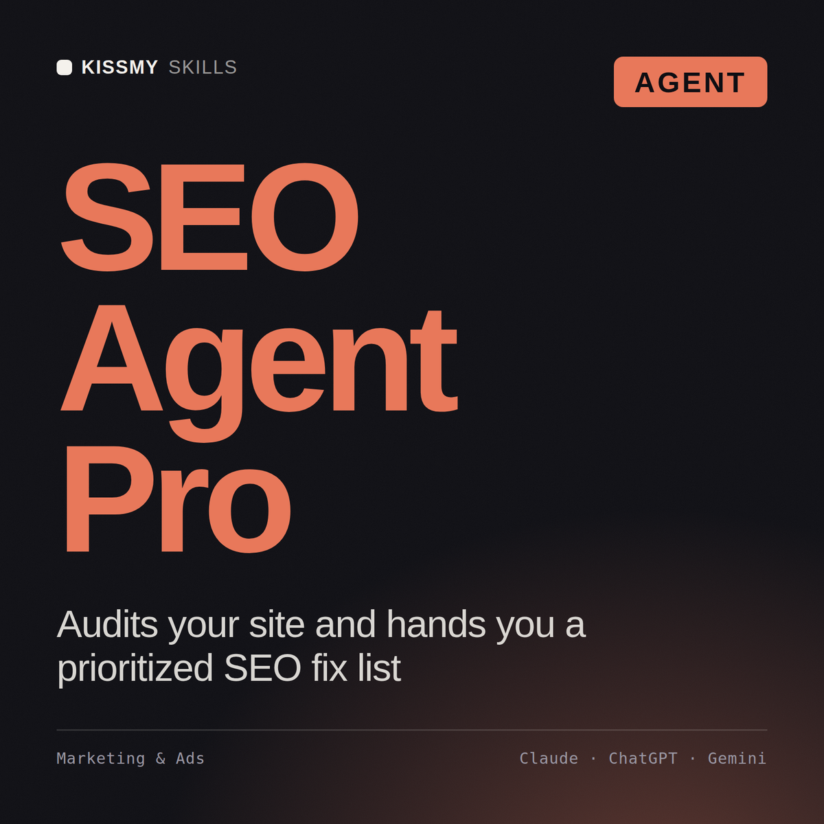 SEO Agent Pro AI agent by KissMySkills, cover
