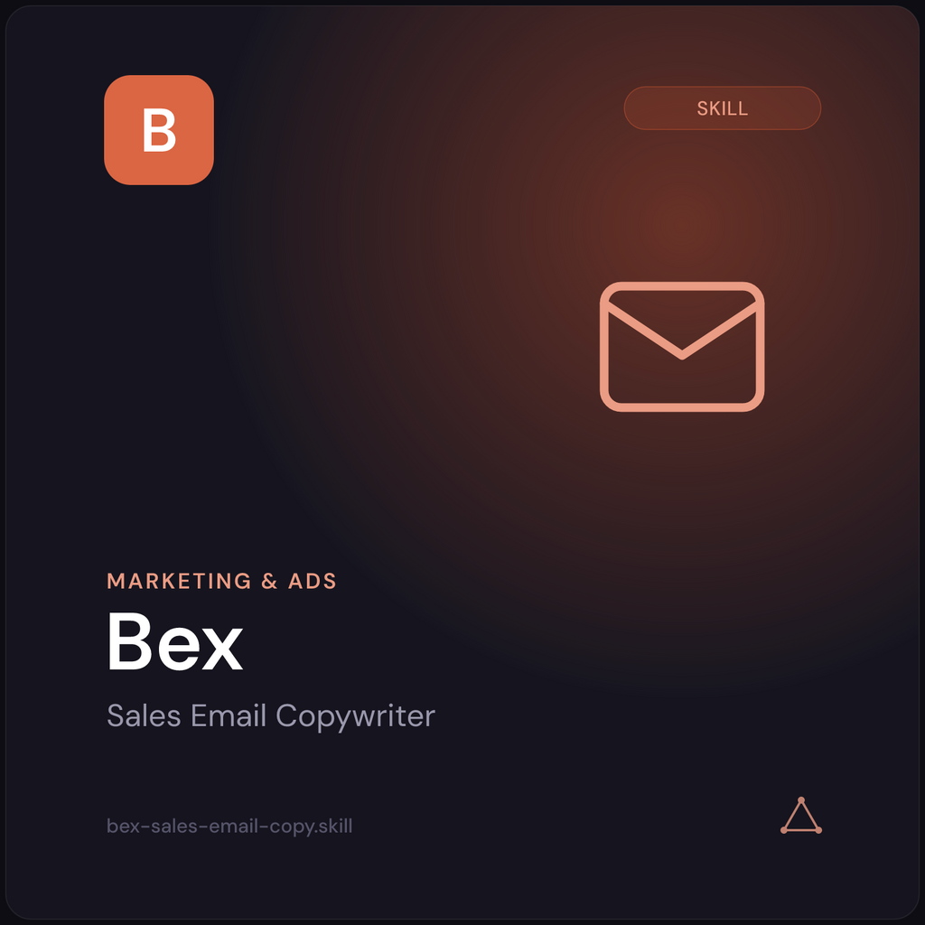 Bex — Sales Email Copywriter AI Skill preview 3