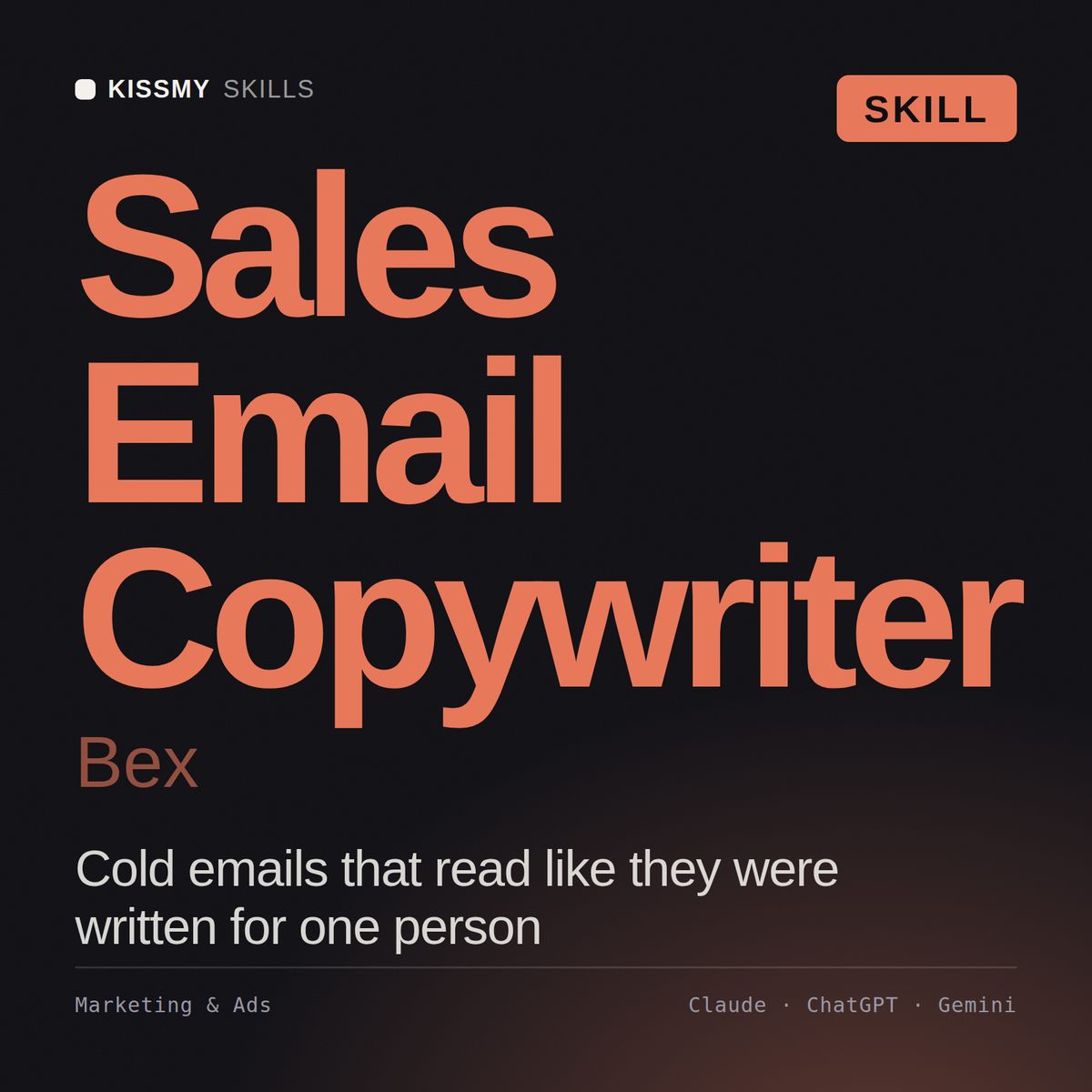 Bex - Sales Email Copywriter AI Skill