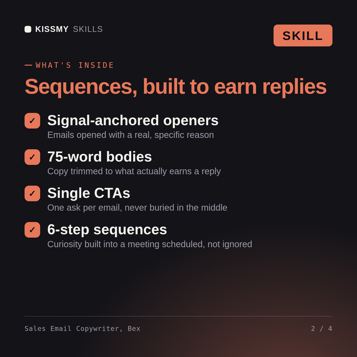 Bex - Sales Email Copywriter AI Skill