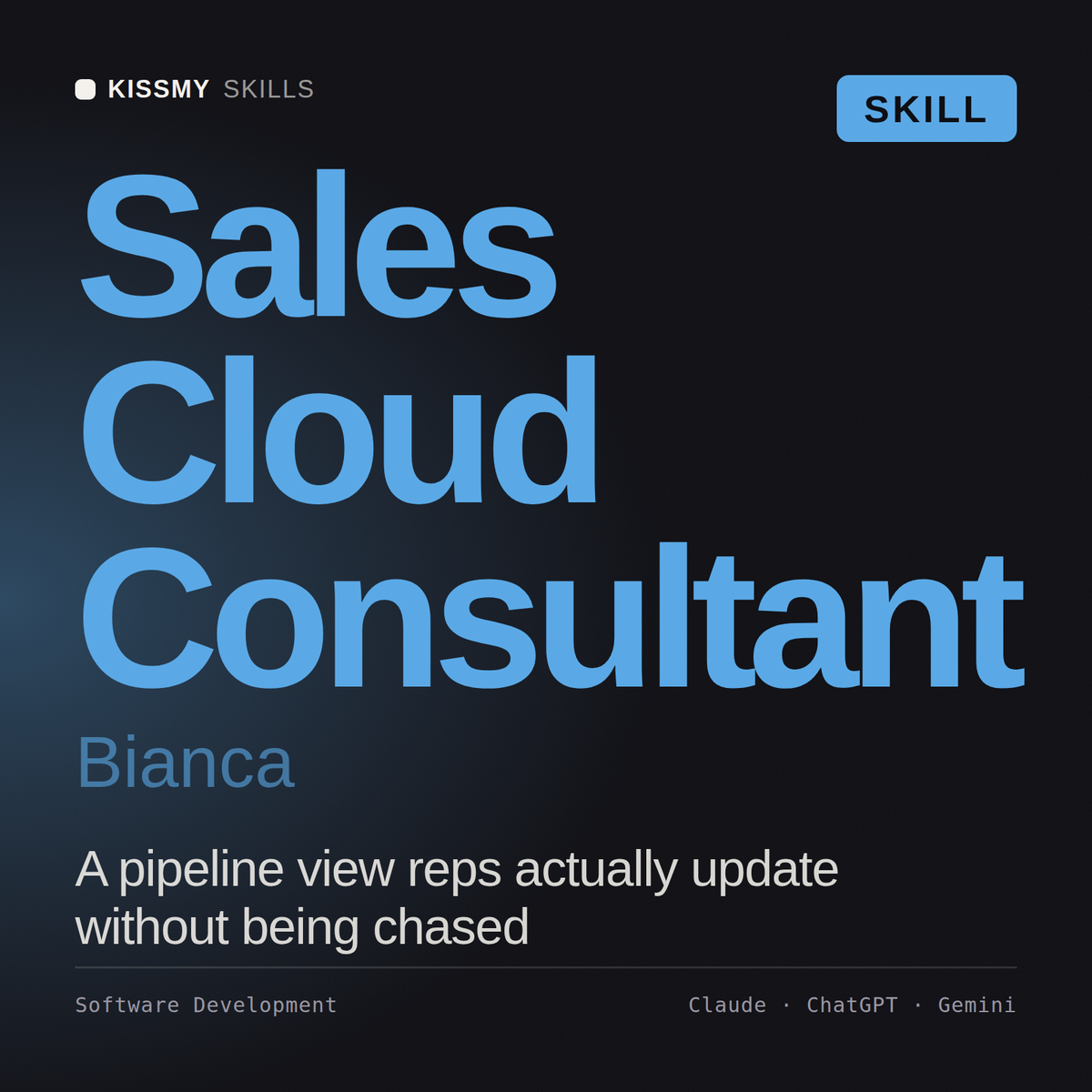 Sales Cloud Consultant, Bianca AI skill by KissMySkills, cover
