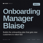 Onboarding Manager, Blaise AI skill by KissMySkills, cover