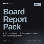 Board Report Pack AI skill by KissMySkills, cover