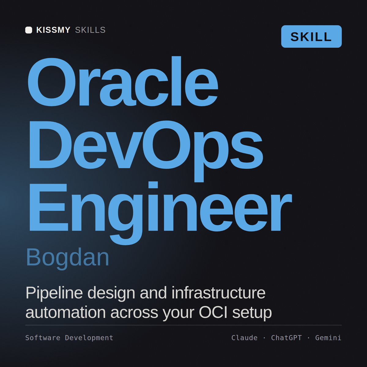 Oracle DevOps Engineer, Bogdan AI skill by KissMySkills, cover