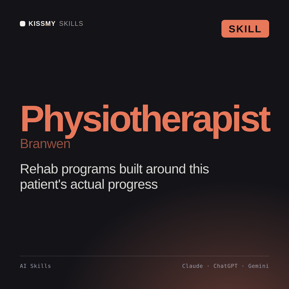 Physiotherapist, Branwen AI skill by KissMySkills, cover
