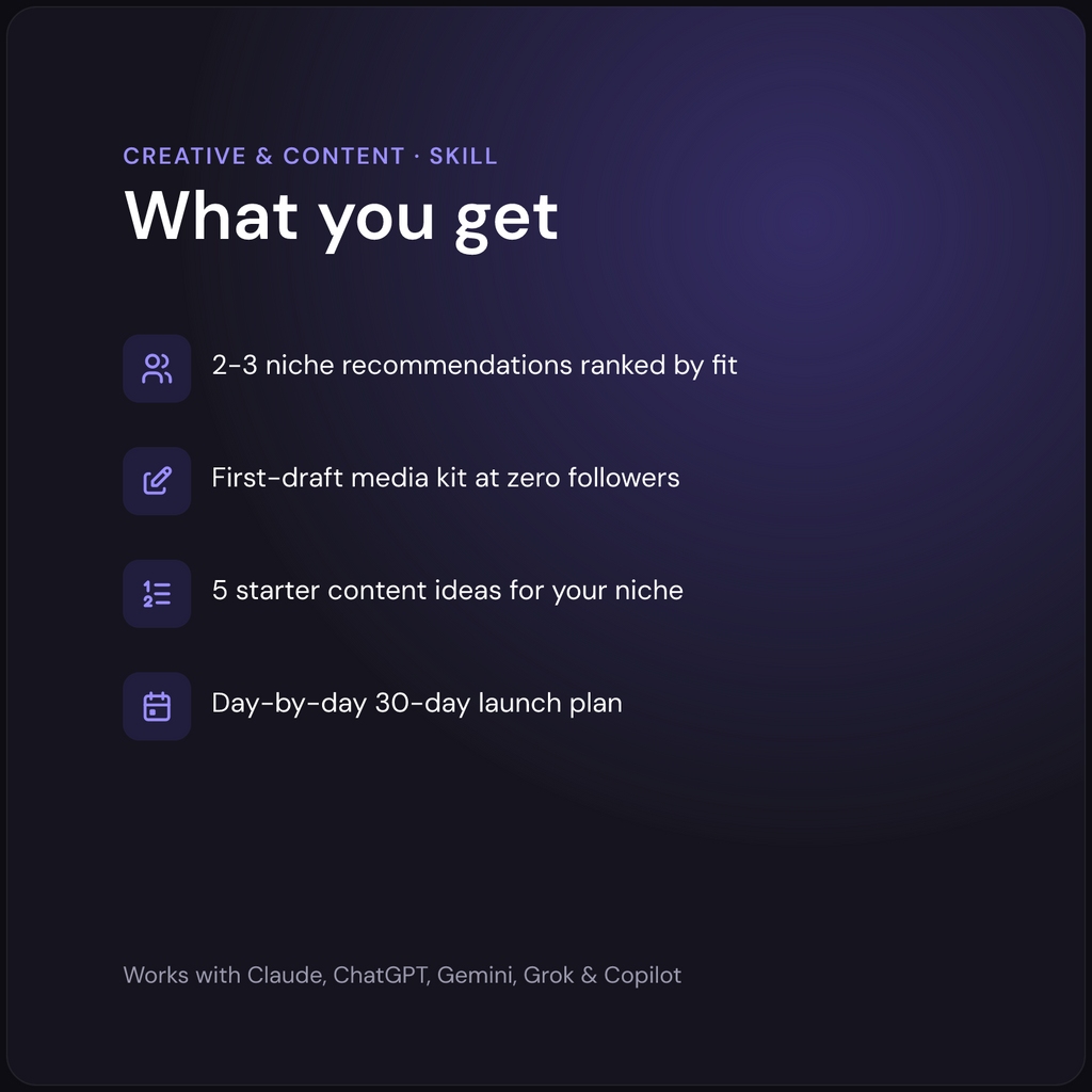 Bree - UGC Creator Launch Coach AI Skill - what you get