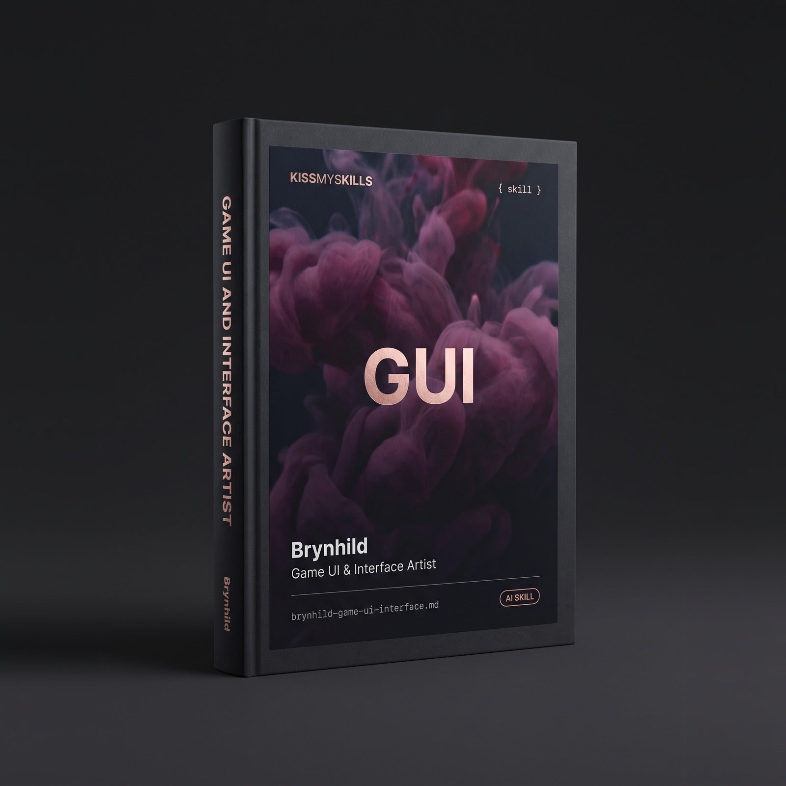 Game UI & Interface Artist Claude skill by KissMySkills, hardcover volume cover