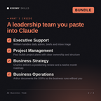 What's inside the AI Business Team AI bundle: Executive Support, Project Management, Business Strategy, Business Operations