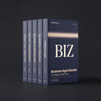 Business Agent Bundle by KissMySkills, hardcover volumes titled Executive Assistant, Project Management, Business Reporting, Business Strategy and Operations