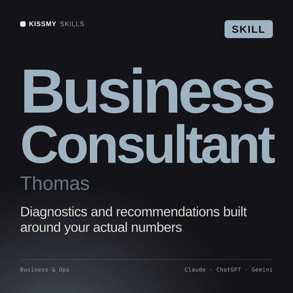 Business Consultant, Thomas AI skill by KissMySkills, cover