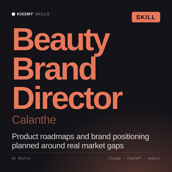Beauty Brand Director, Calanthe AI skill by KissMySkills, cover