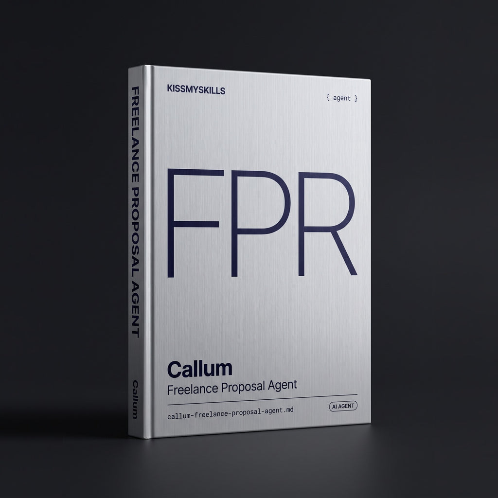 Freelance Proposal Claude agent by KissMySkills, hardcover volume cover