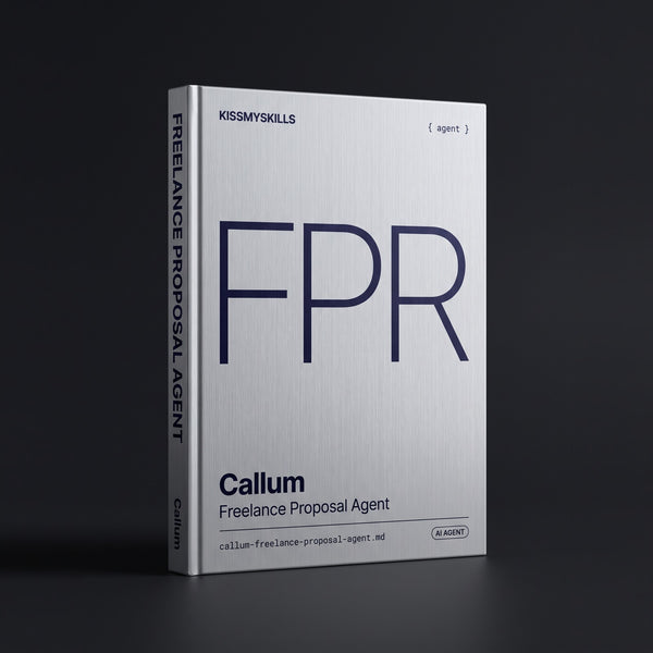 Freelance Proposal Claude agent by KissMySkills, hardcover volume cover