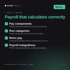 What's inside the Workday Payroll Consultant, Carmen AI skill: Pay components, Run categories, Retro pay, Payroll integrations