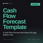 Cash Flow Forecast Template AI prompt by KissMySkills, cover