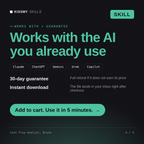 The Cash Flow Analyst, Bruno AI skill works with Claude, ChatGPT, Gemini and any AI chat, 30-day money-back guarantee