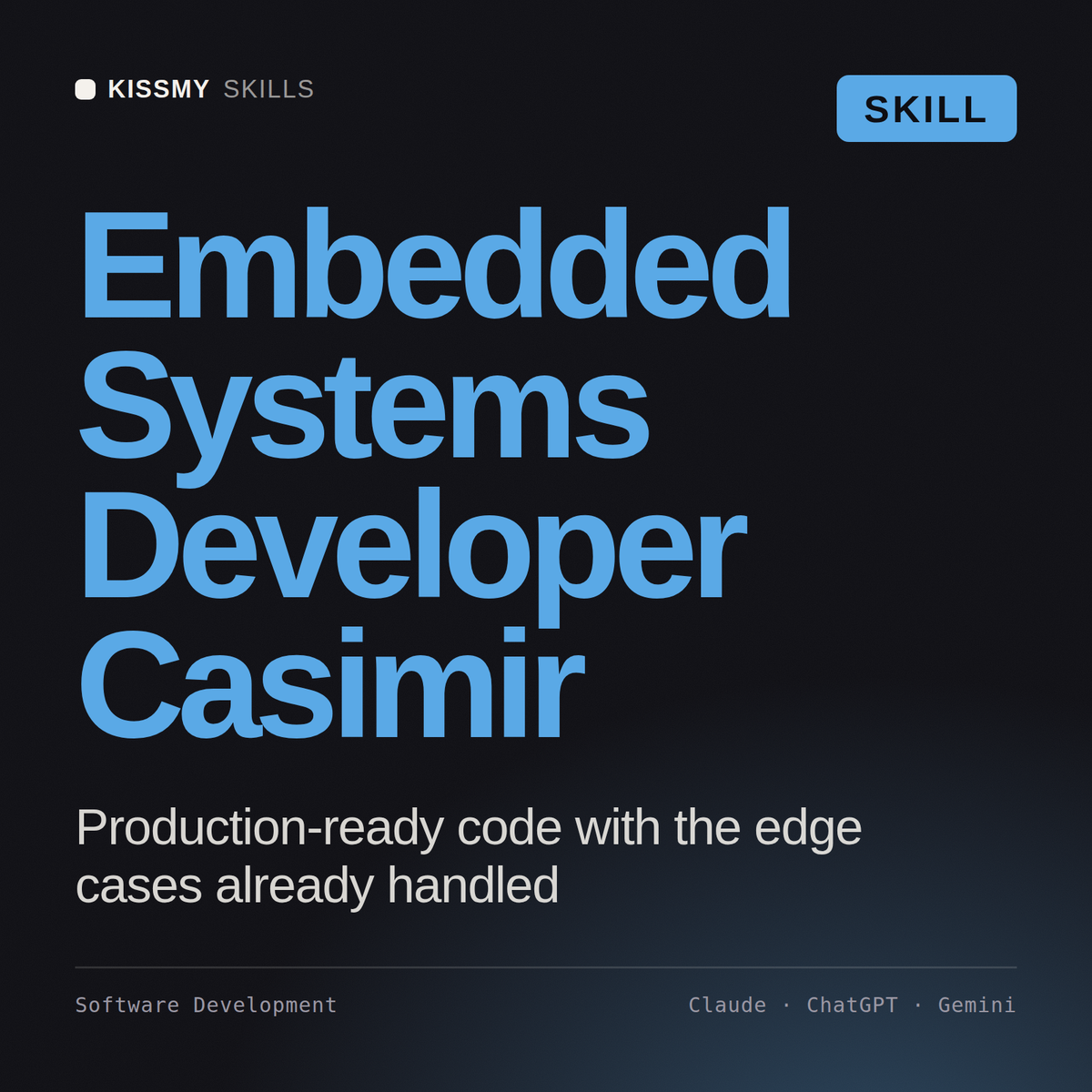 Embedded Systems Developer, Casimir AI skill by KissMySkills, cover