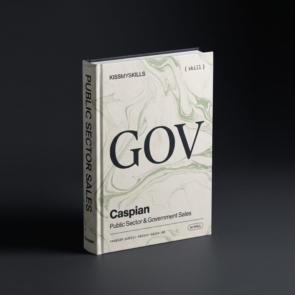 Public Sector & Government Sales Specialist Claude skill by KissMySkills, hardcover volume cover