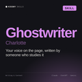 Ghostwriter, Charlotte AI skill by KissMySkills, cover