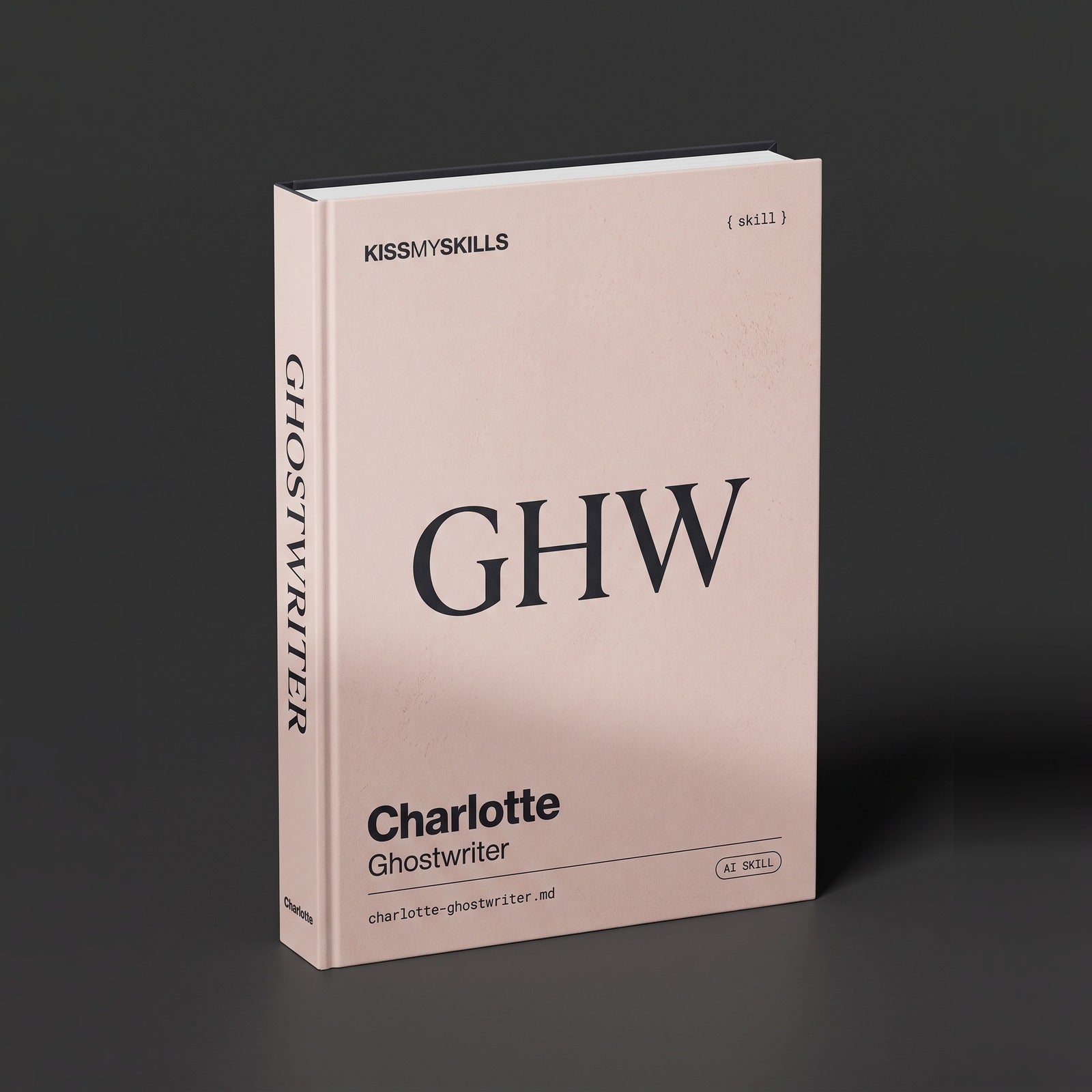 Ghostwriter Claude skill by KissMySkills, hardcover volume cover