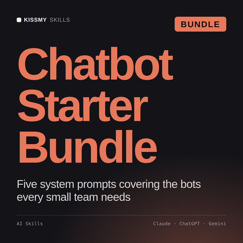 Chatbot Starter Bundle AI bundle by KissMySkills, cover