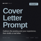 Cover Letter Prompt AI prompt by KissMySkills, cover