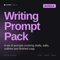 Writing Prompt Pack AI bundle by KissMySkills, cover