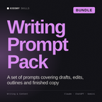 Writing Prompt Pack AI bundle by KissMySkills, cover