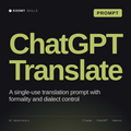 ChatGPT Translate AI prompt by KissMySkills, cover