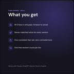 Claire - Author Bio Generator AI Skill - what you get