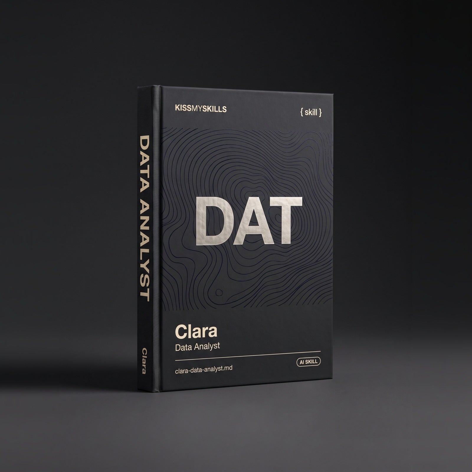 Data Analyst Claude skill by KissMySkills, hardcover volume cover