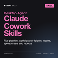 Claude Cowork Skills - 5 File and Spreadsheet Workflows Starter Pack AI skill by KissMySkills, cover