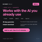 The Claude Cowork Skills - 5 File and Spreadsheet Workflows Starter Pack AI skill works with Claude, ChatGPT, Gemini and any AI chat, 30-day money-back guarantee
