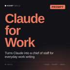 Claude for Work AI prompt by KissMySkills, cover
