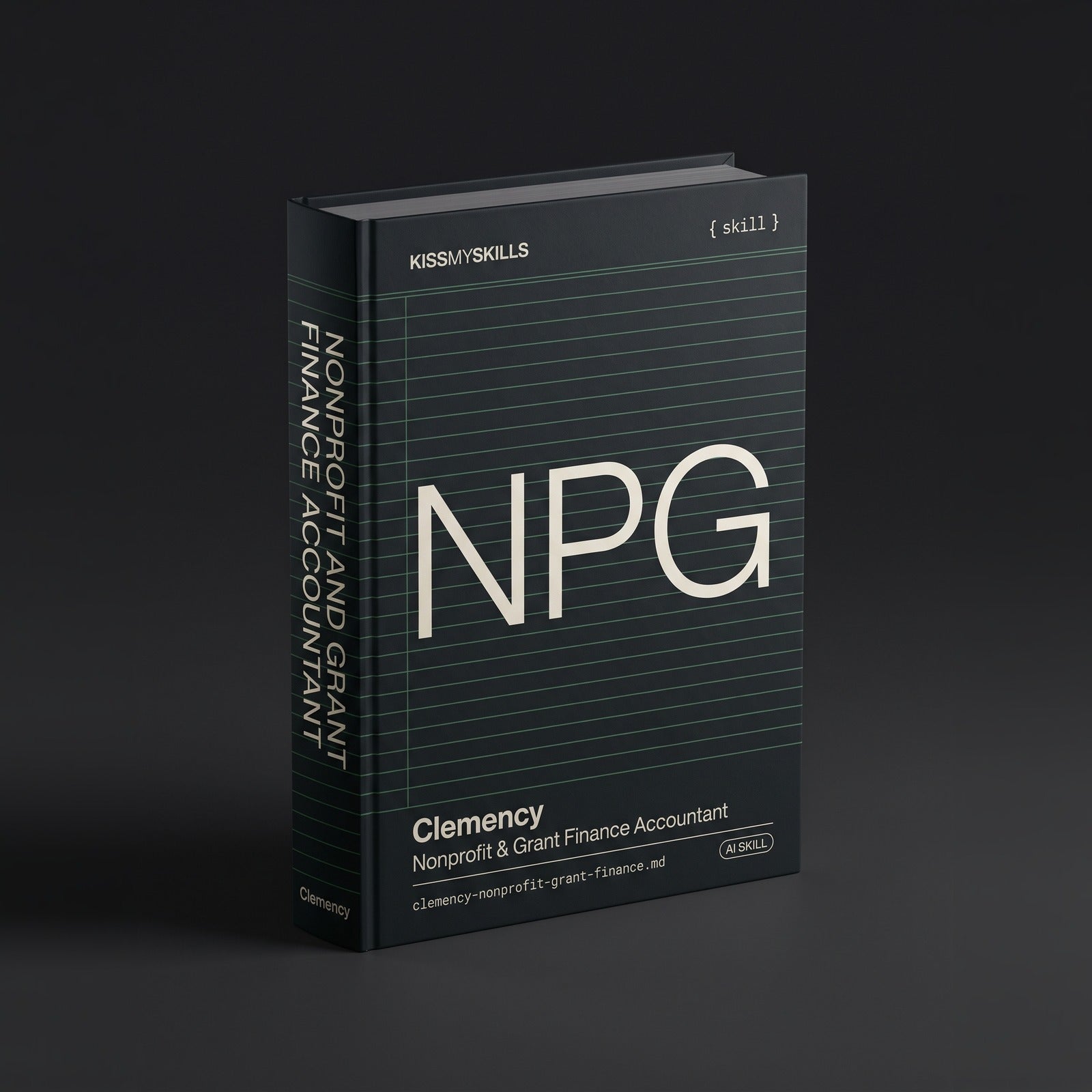 Clemency - Nonprofit & Grant Finance Accountant Claude skill by KissMySkills, hardcover volume cover