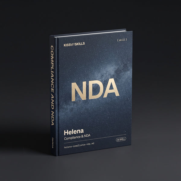 Compliance & NDA Claude skill by KissMySkills, hardcover volume cover
