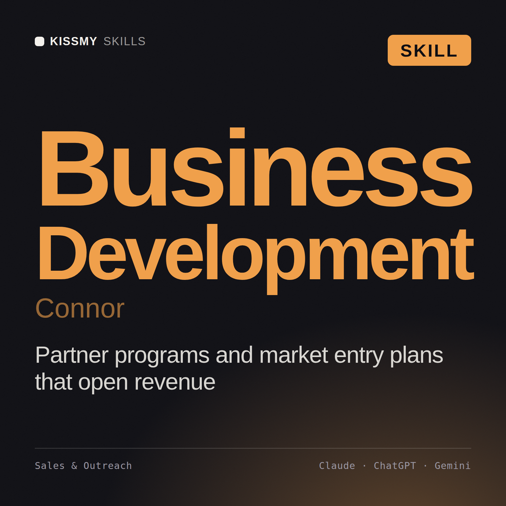 Business Development, Connor AI skill by KissMySkills, cover