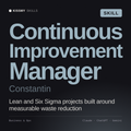 Continuous Improvement Manager, Constantin AI skill by KissMySkills, cover